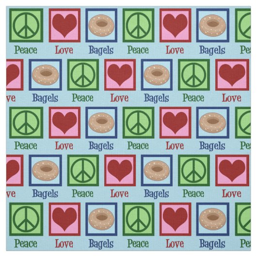 Peace Love Bagels Stof (Swatch)
