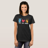 Peace Love Bagpipe Bagpiper T-shirt (Voorkant volledig)