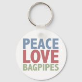 Peace Love Bagpipes Sleutelhanger (Voorkant)