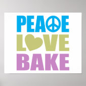 Peace Love Bake Poster (Voorkant)