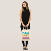 Peace Love Bake Tote Bag (Voorkant (model))