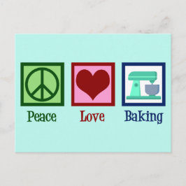 Peace Love Baking Briefkaart