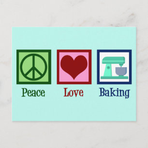 Peace Love Baking Briefkaart