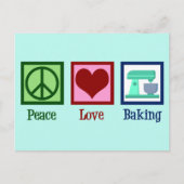 Peace Love Baking Briefkaart (Voorkant)