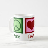 Peace Love Baking Kute Bakery Blauwgroen Stand Mix Koffiemok (Voorkant links)