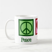 Peace Love Baking Kute Bakery Blauwgroen Stand Mix Koffiemok (Links)