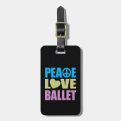 Peace Love Ballet Bagagelabel (Voorkant verticaal)