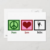 Peace Love Ballet Briefkaart (Voorkant / Achterkant)