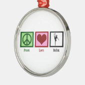Peace Love Ballet Metalen Ornament (Links)