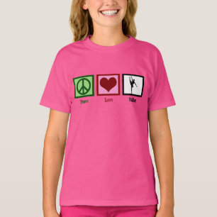 Peace Love Ballet Roze Meisjes T-shirt
