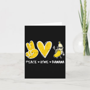 Peace Love Banana Funny Fruit Food Vegan Vrouwen M Kaart
