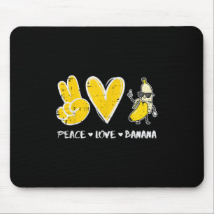 Peace Love Banana Funny Fruit Food Vegan Vrouwen M Muismat