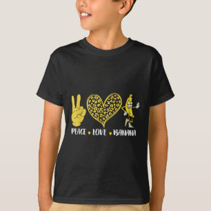 Peace Love Banana Humor Fruitliefhebber Funny Love T-shirt