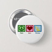 Peace Love Bananas Ronde Button 5,7 Cm (Voorkant /achterkant)