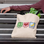 Peace Love Bananas Tote Bag