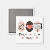 Peace Love Band Magnet (Voorkant / Achterkant)