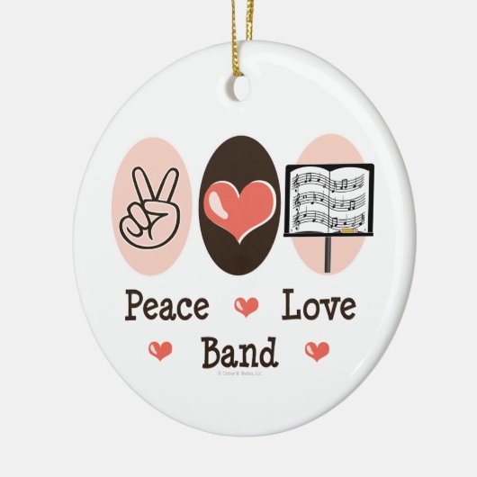 Peace Love Band Ornament (Links)