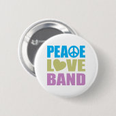 Peace Love Band Ronde Button 5,7 Cm (Voorkant /achterkant)