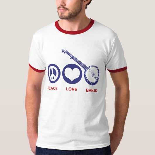Peace Love Banjo T-shirt (Voorkant)