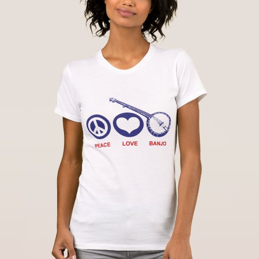 Peace Love Banjo T-shirt (Voorkant)