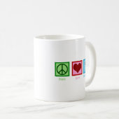 Peace Love Bartending Koffiemok (Voorkant rechts)