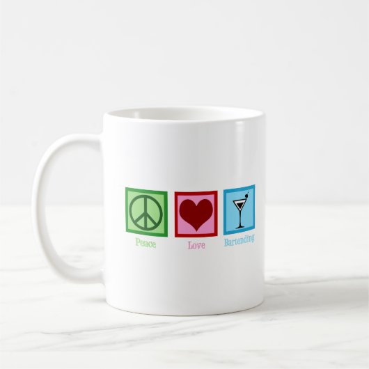 Peace Love Bartending Koffiemok (Links)