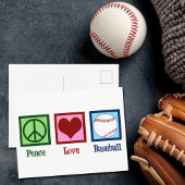 Peace Love Baseball Briefkaart