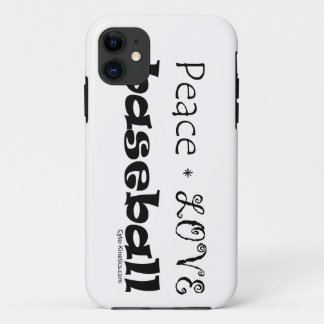 Peace Love Baseball iPhone 11 Hoesje