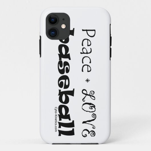 Peace Love Baseball Case-Mate iPhone Case (Achterkant)
