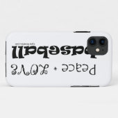 Peace Love Baseball Case-Mate iPhone Case (Achterkant (horizontaal))