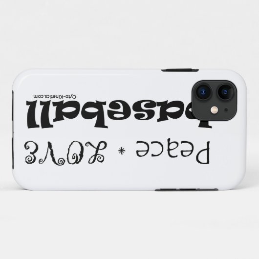 Peace Love Baseball Case-Mate iPhone Case (Achterkant (horizontaal))