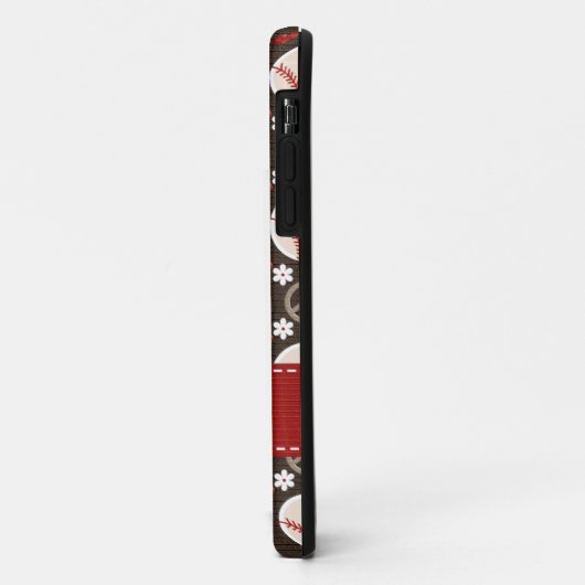 Peace Love Baseball Case-Mate iPhone Case (Achterkant/links)