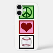 Peace Love Baseball Case-Mate iPhone Case (Achterkant)