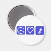 Peace Love Baseball Magneet (Voorkant / Achterkant)