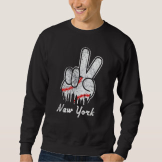 Peace Love Baseball New York Ny Skyline Apparel  2 Trui