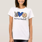 Peace Love Baseball T-shirt (Voorkant)