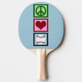 Peace Love Baseball Tafeltennisbatje (Voorkant)
