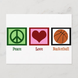 Peace Love Basketball Briefkaart