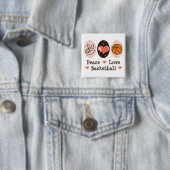 Peace Love Basketball Button (In situ)