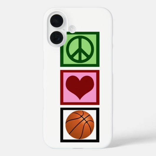 Peace Love Basketball Case-Mate iPhone Case (Achterkant)