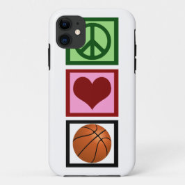 Peace Love Basketball iPhone 11 Hoesje