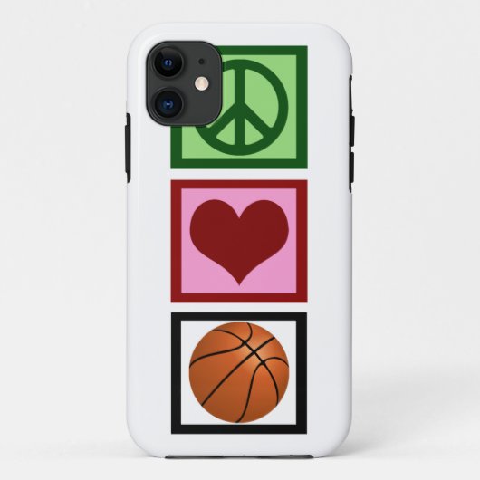 Peace Love Basketball Case-Mate iPhone Case (Achterkant)