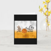 Peace Love Basketball Kaart (Gele Bloem)