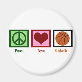 Peace Love Basketball Magneet
