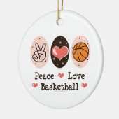Peace Love Basketball Ornament (Links)