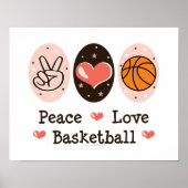 Peace Love Basketball Poster (Voorkant)