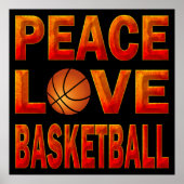 PEACE LOVE BASKETBALL POSTER (Voorkant)