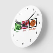 Peace Love Basketball Ronde Klok (Hoek)