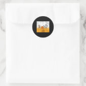 Peace Love Basketball Ronde Sticker (Tas)