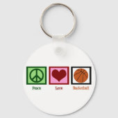 Peace Love Basketball Sleutelhanger (Voorkant)